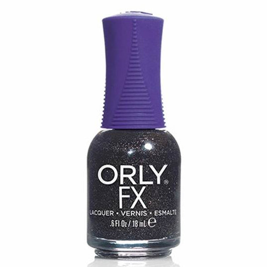 Orly FX nail polish bottle with purple cap on a white background