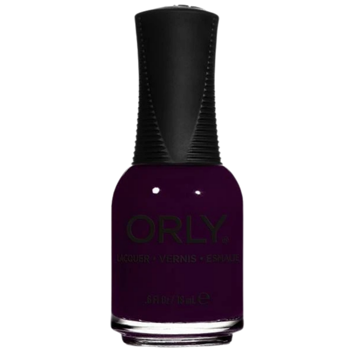 Orly nail polish bottle with a black cap on a white background