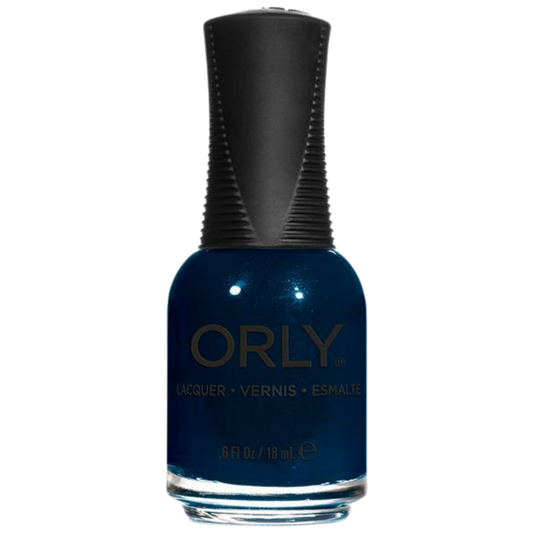 Orly nail polish bottle with black cap on a white background