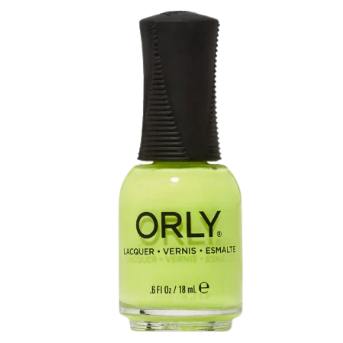 Orly nail polish bottle with a black cap on a white background
