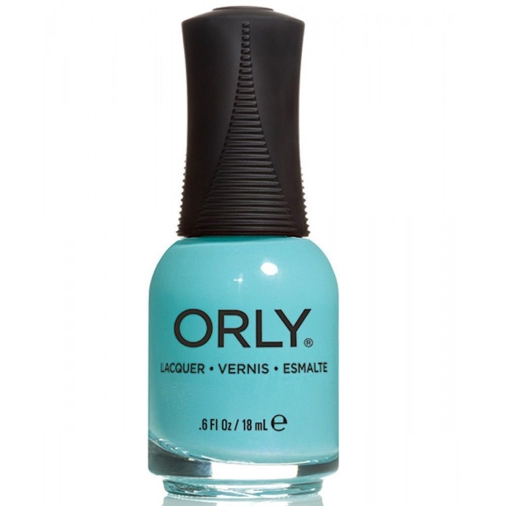 Orly nail polish bottle with black cap on a white background