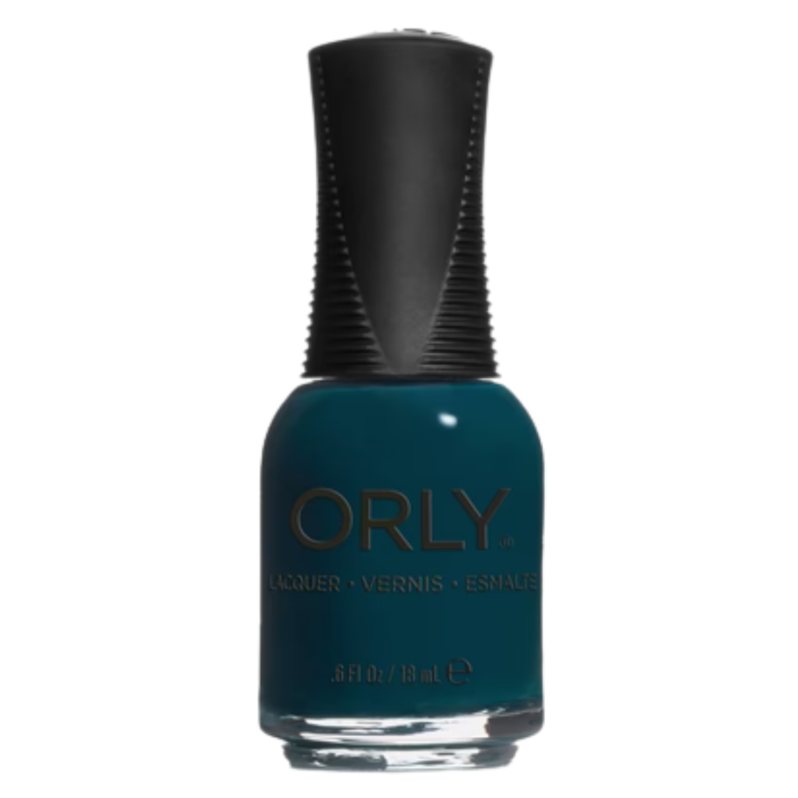 Orly nail polish bottle with a black cap on a white background