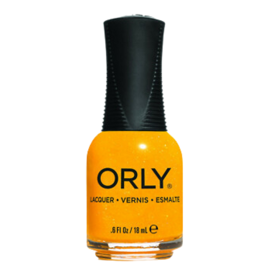 Orly nail polish bottle with black cap on a white background