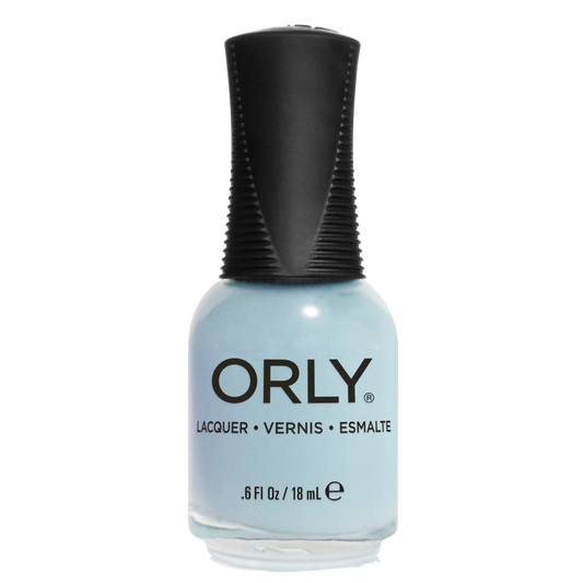 Orly nail polish bottle with black cap on a white background