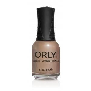 light gold nail polish with black cap on white background