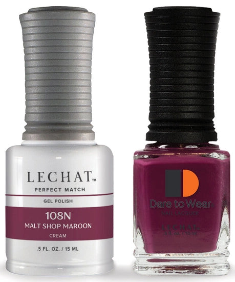 LECHAT Perfect Match Gel Duo - Malt Shop Maroon #PMS108N