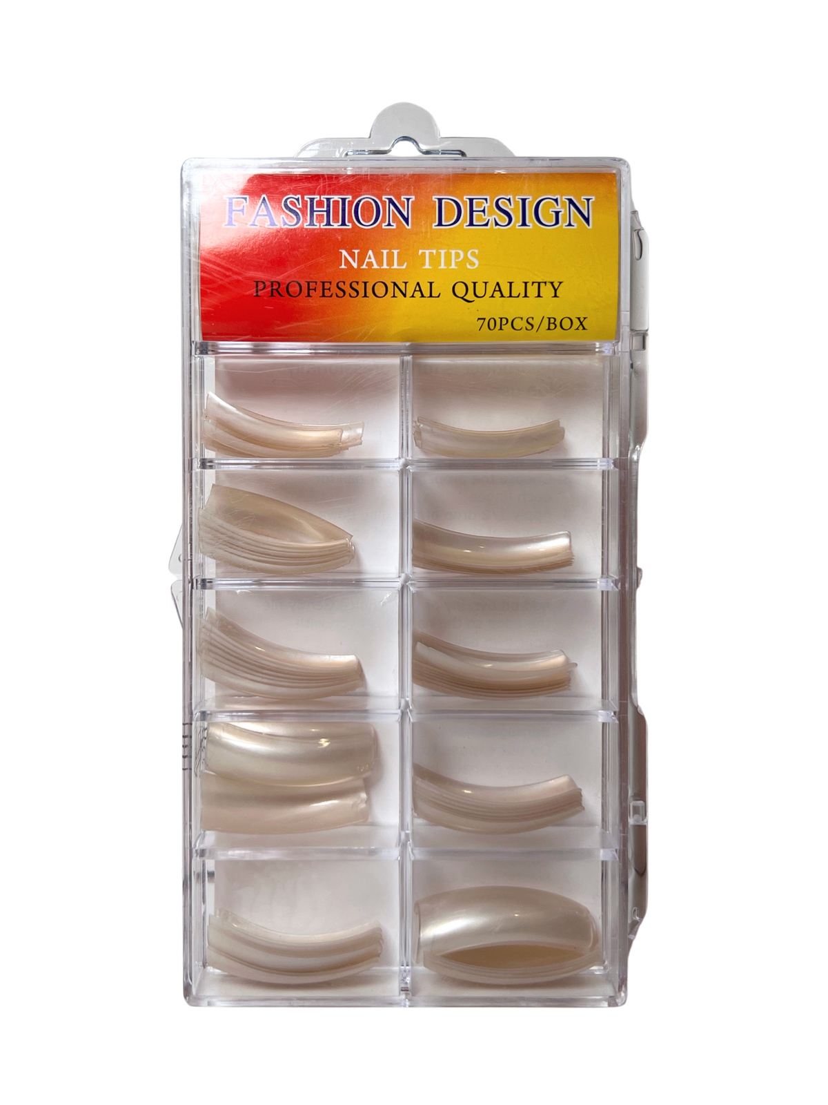 Fashion Design Nail Tips 70pc - Champagne Color
