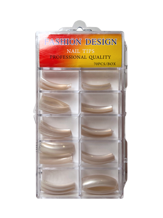 Fashion Design Nail Tips 70pc - Champagne Color