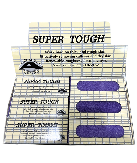 SUPER TOUGH Callus Buffing Pad 24pc/Box - Purple