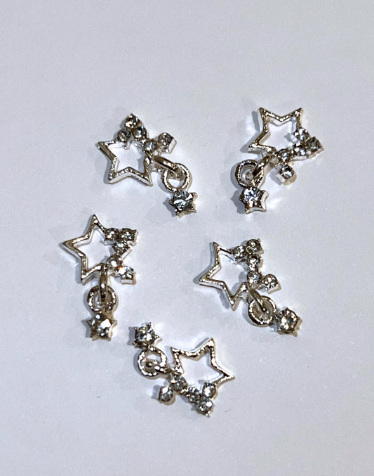 Dangle Star Charms - Silver