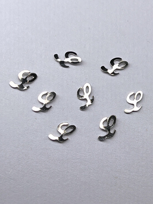 90's Silver Alphabet Charms - Letter L