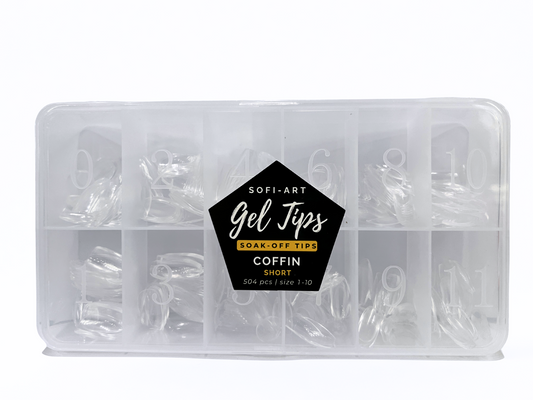 SOFI-ART Gel Tips 504 pcs - Coffin Short