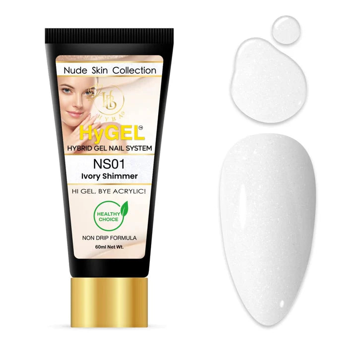 HYBA BEAUTY HyGel Nude Skin Collection 60ml - Ivory Shimmer #NS01