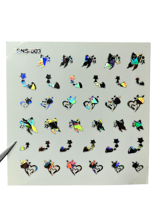 LECECIA Seashell Holographic Nail Stickers - SNS-003