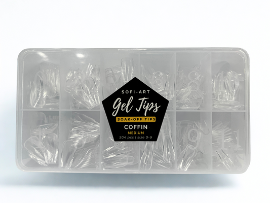 SOFI-ART Gel Tips 504 pcs - Coffin Medium