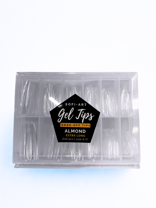SOFI-ART Gel Tips 240 pcs - Almond Extra Long
