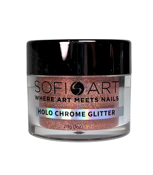 SOFIART Chrome Glitter 1oz - Red Orange GLS017