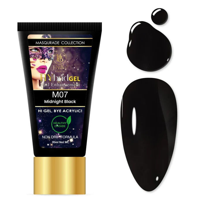 HYBA BEAUTY HyGel Masquerade Collection 30ml - Midnight Black #M07