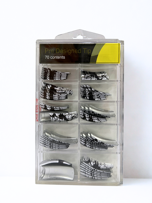 Pre-Designed Nail Tips 70pc - Punk