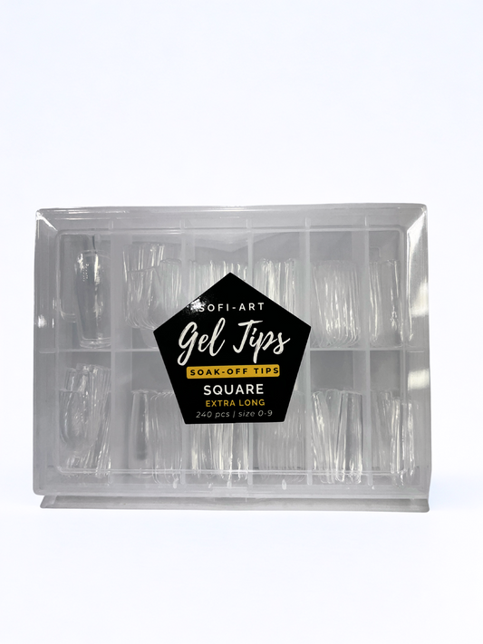 SOFI-ART Gel Tips 240 pcs - Square Extra Long