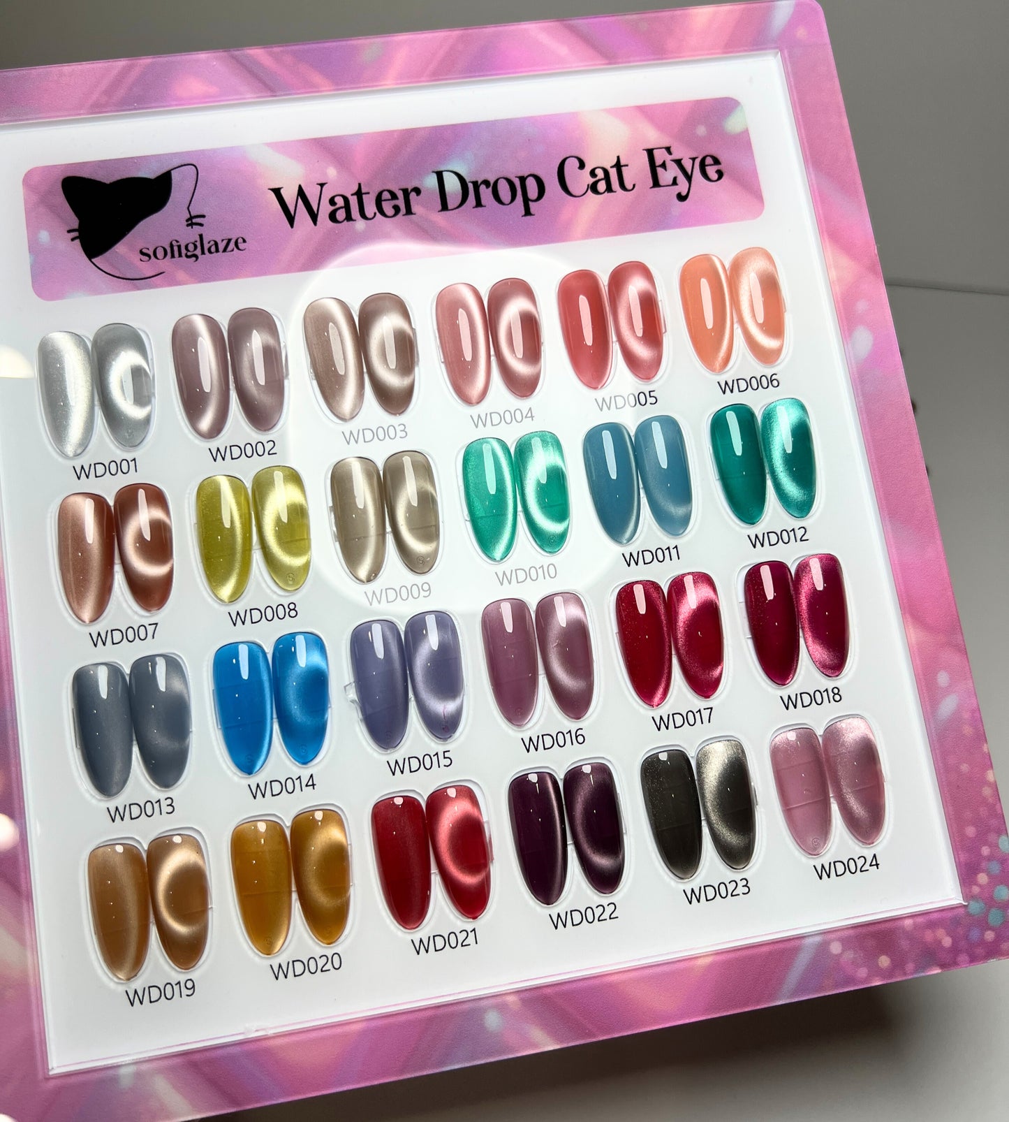 SOFIGLAZE Gel Color 0.5oz Water Drop Series Cat Eye - 24Pc Full Set