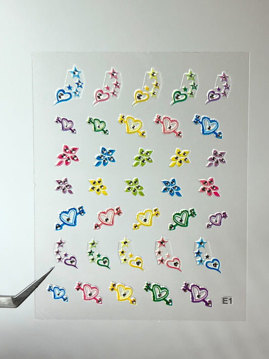 BEAUTY20 Point Nail Stickers - E01
