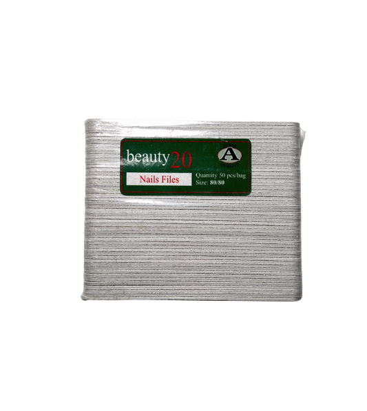 BEAUTY20 Disposable Manicure Files 4" - WHITE