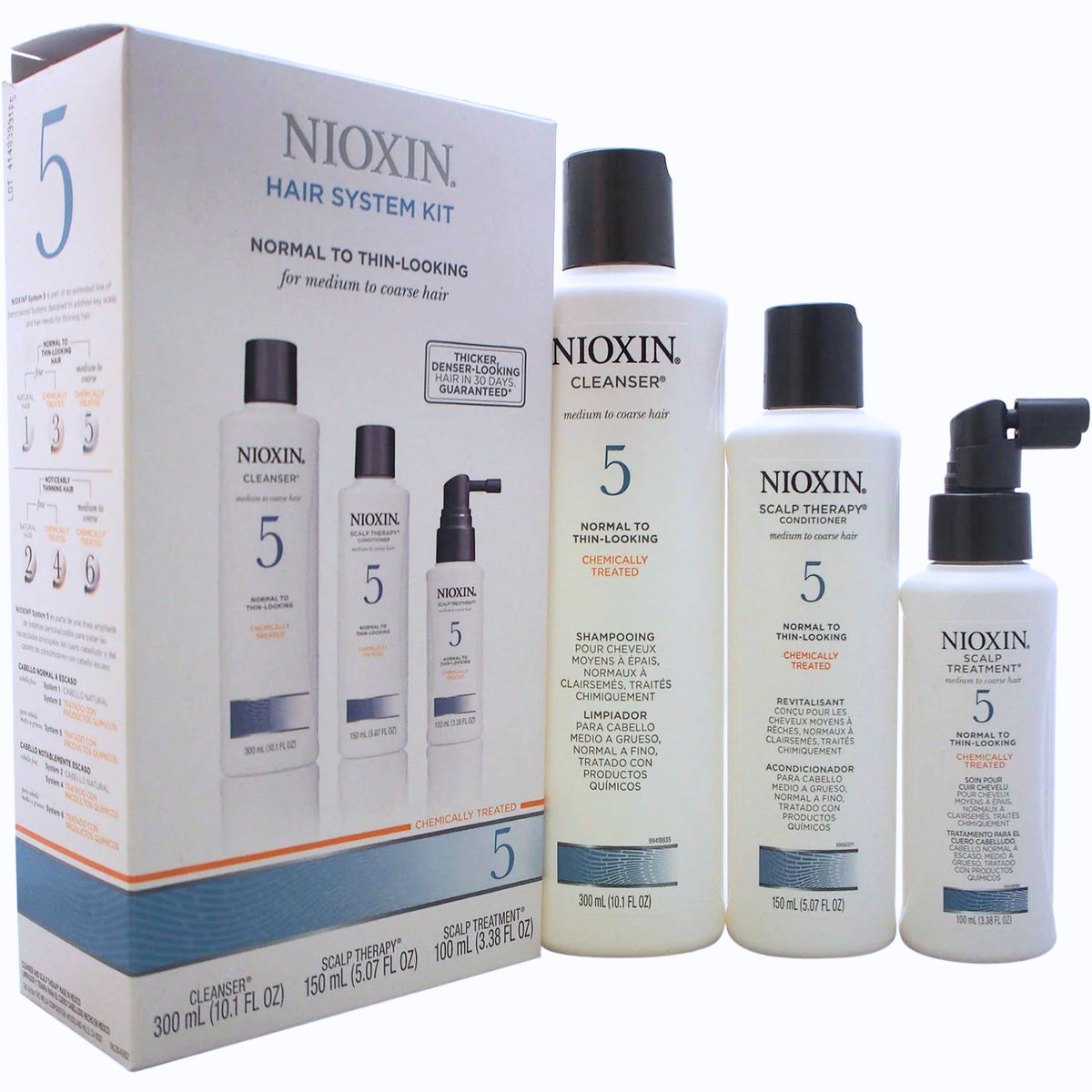 NIOXIN Hair System Kit #5 - Normal to Thin Looking for Medium to Coarse Hair