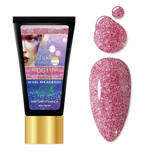 HYBA BEAUTY HyGel Disco Confetti Collection 30ml -  Pink Disco #DC11