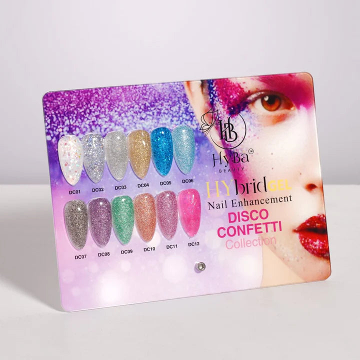 HYBA BEAUTY HyGel Disco Confetti Collection 30ml -  Aqua Disco #DC06