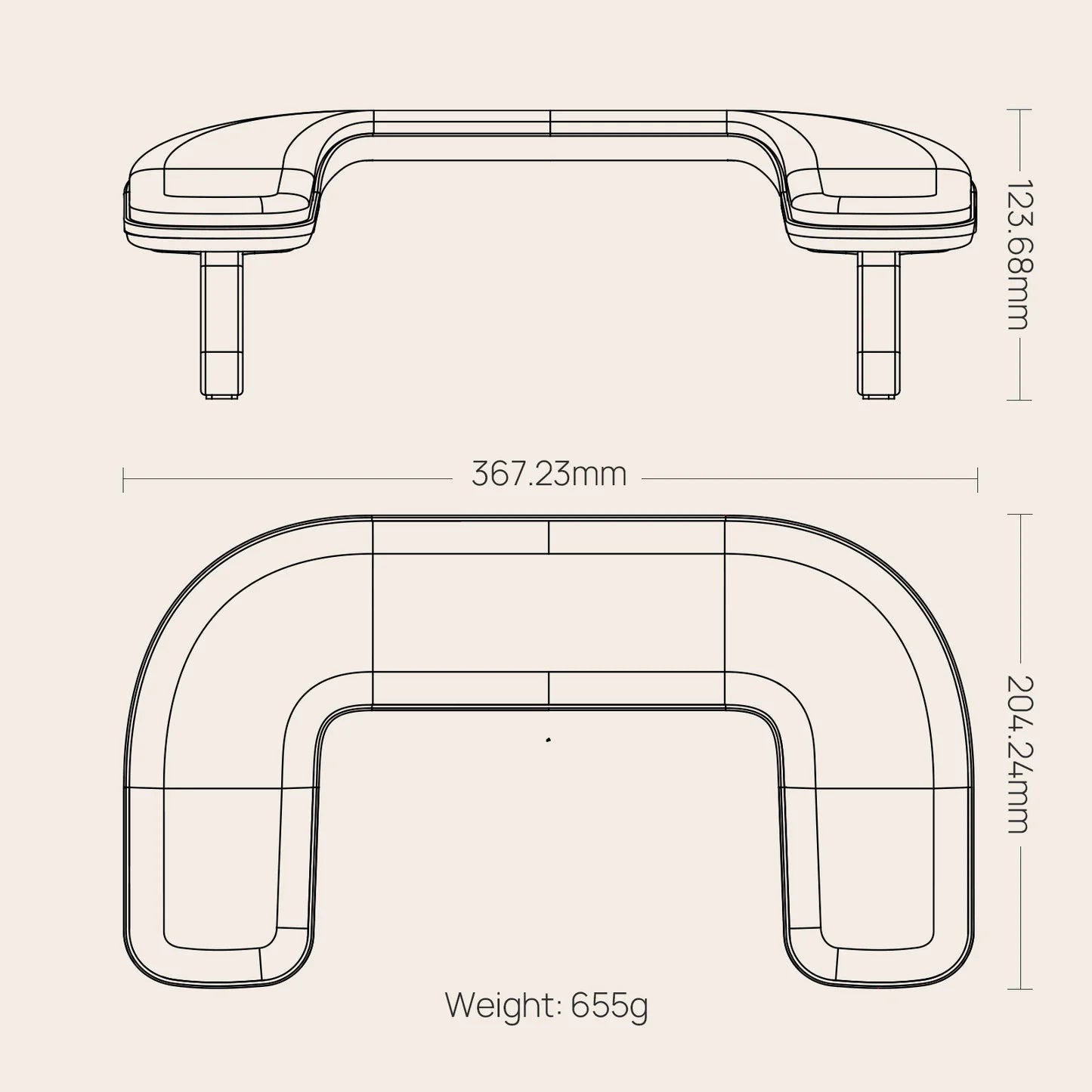O NAIL Ergonomic Arm Rest 1 Plus - White
