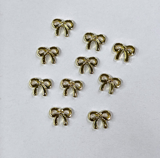 Metal Bow Charms - Gold