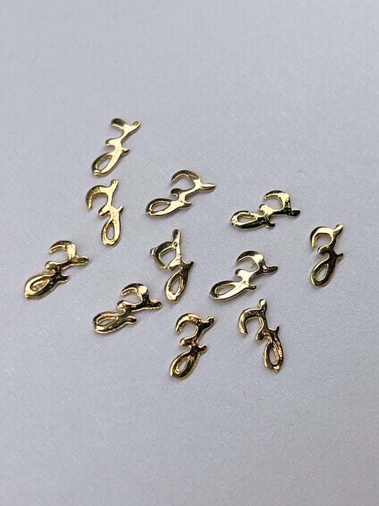 90's Gold Alphabet Charms - Letter Z
