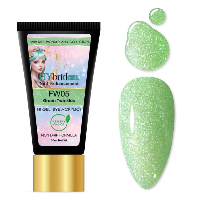 HYBA BEAUTY HyGel Fairytale Wonderland Collection 30ml - Green Twinkles #FW05