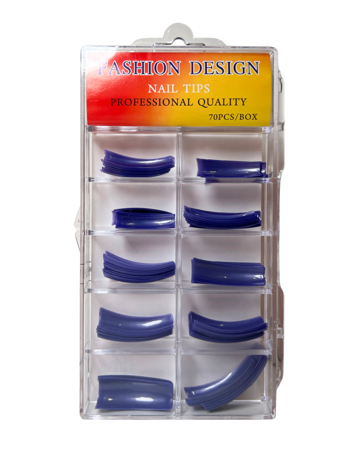 Fashion Design Nail Tips 70pc - Royal Blue Color