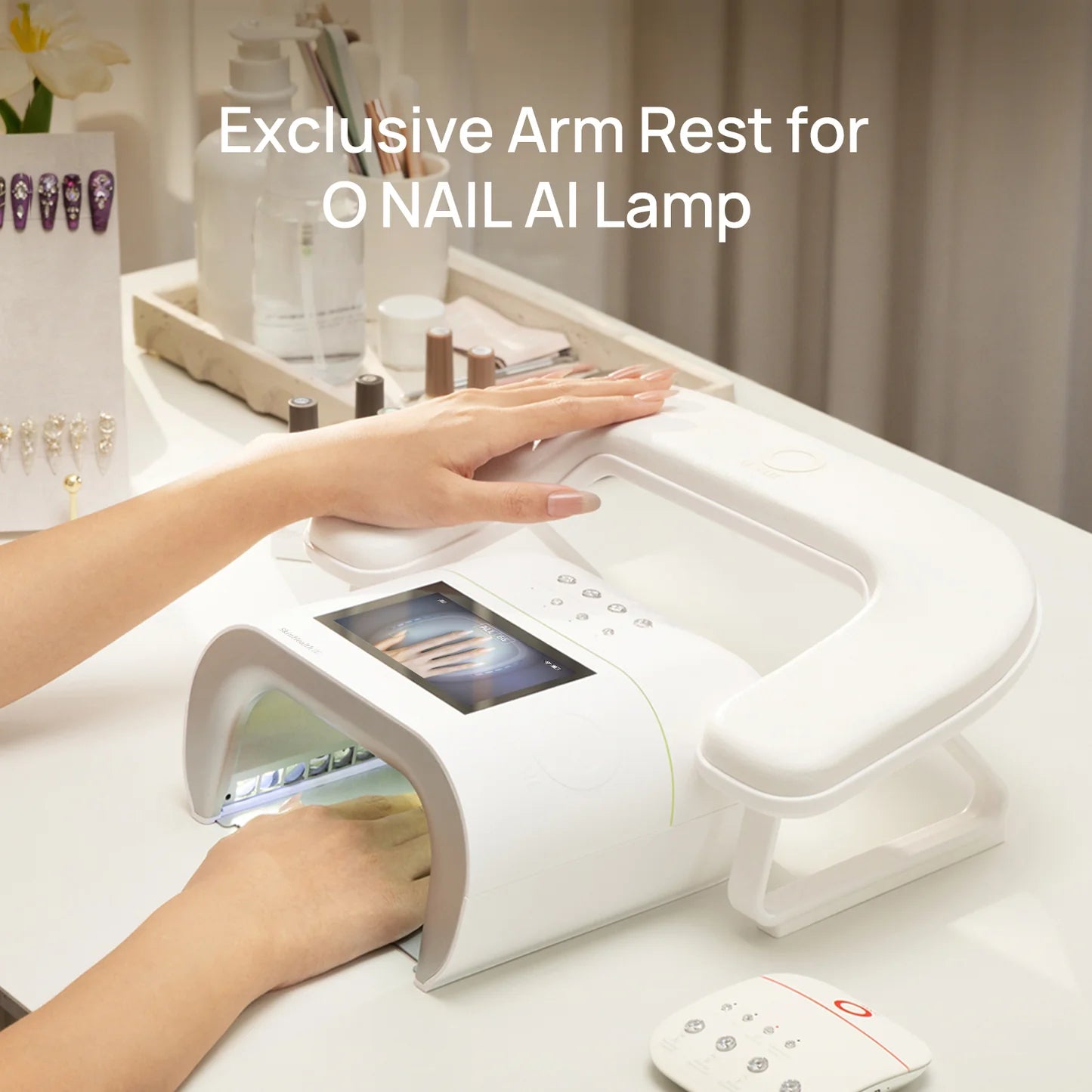 O NAIL Ergonomic Arm Rest 1 Plus - White