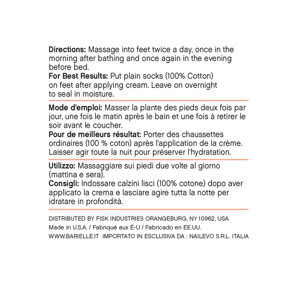 BARIELLE Total Foot Care Cream 4oz