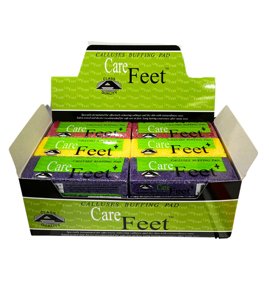 CAREFEET Callus Buffing Pad 24pc/Box - Mixed Colors