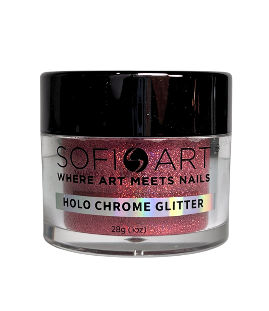 SOFIART Chrome Glitter 1oz - Holo Red GLS018
