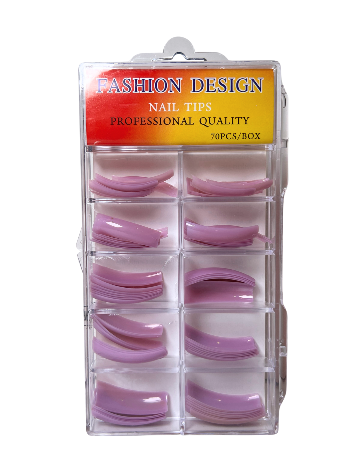 Fashion Design Nail Tips 70pc - Lavender Color
