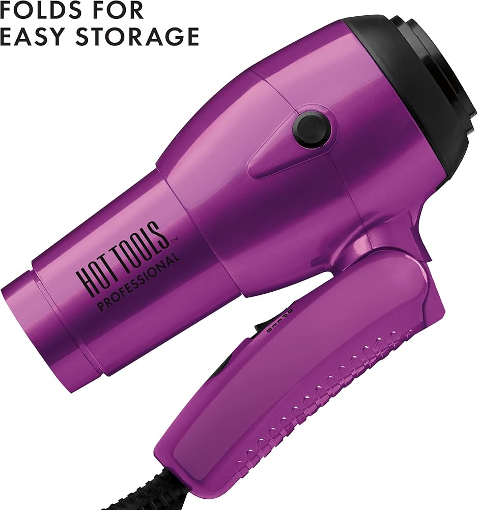 HOT TOOLS Professional Ionic Travel Dryer w/ Folding Handle