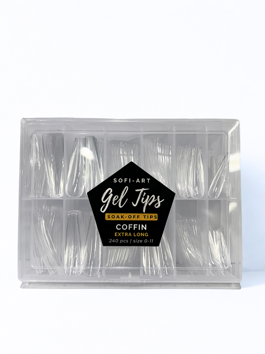 SOFI-ART Gel Tips 240 pcs - Coffin Extra Long