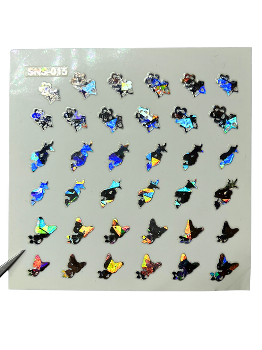 LECECIA Seashell Holographic Nail Stickers - SNS-015