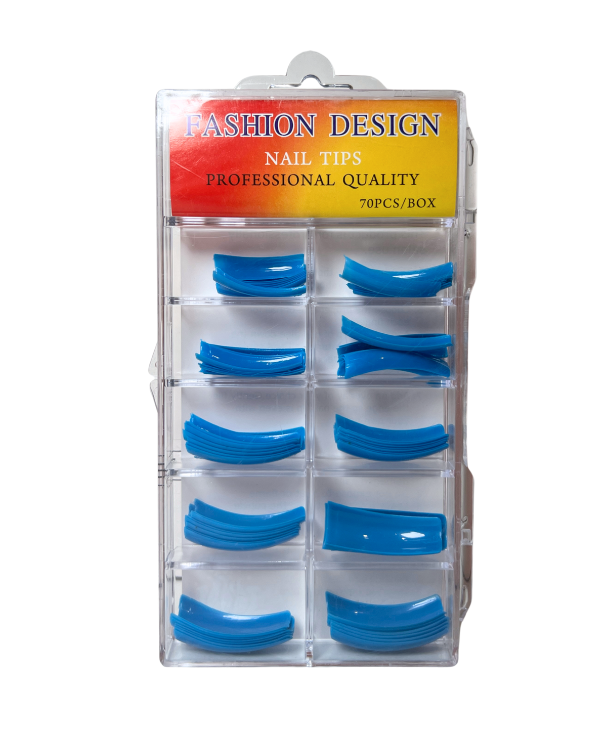 Fashion Design Nail Tips 70pc - Blue 1 Color