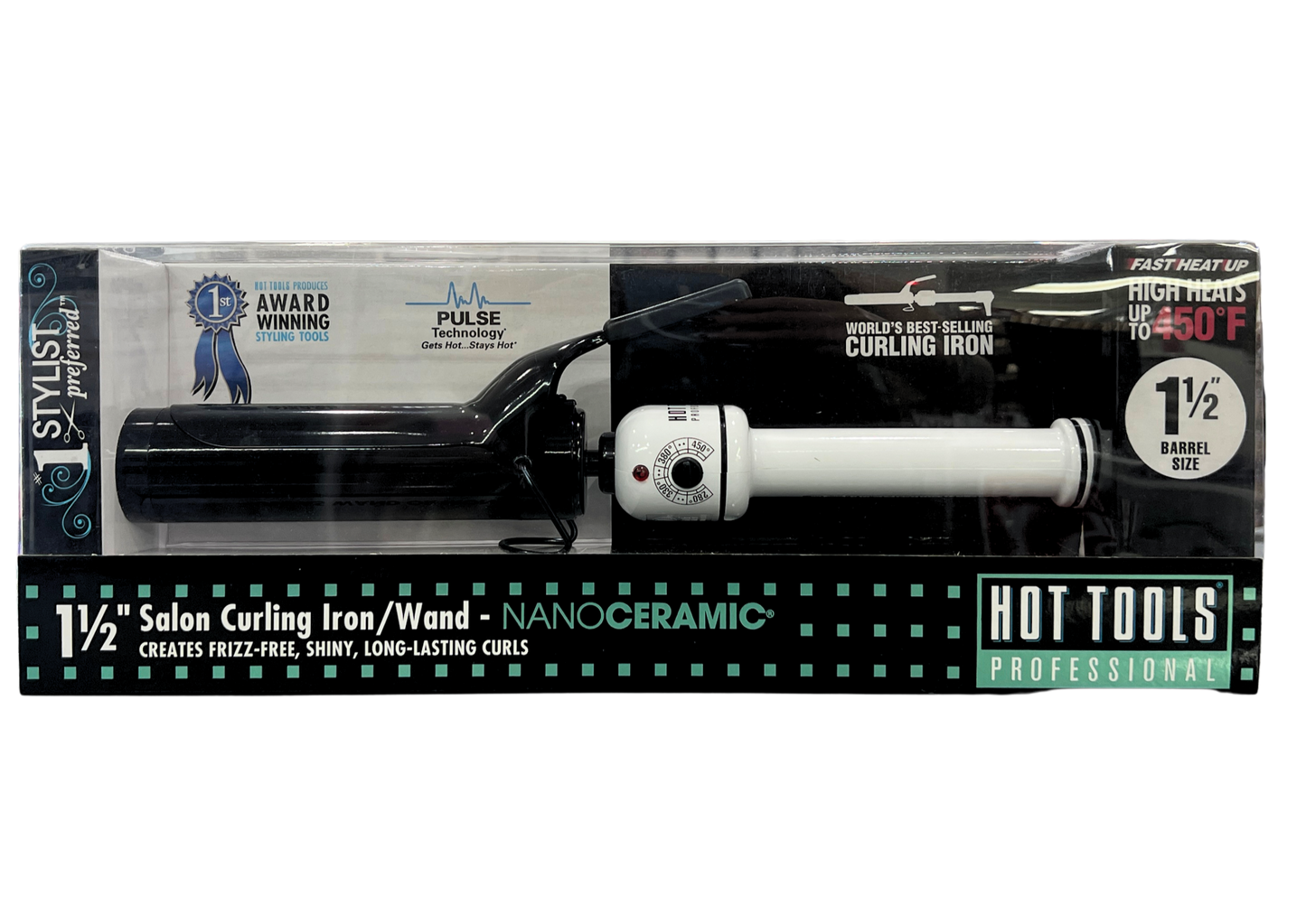 HOT TOOLS Professional Nano Ceramic 1 1/2" Salon Curling Iron/Wand
