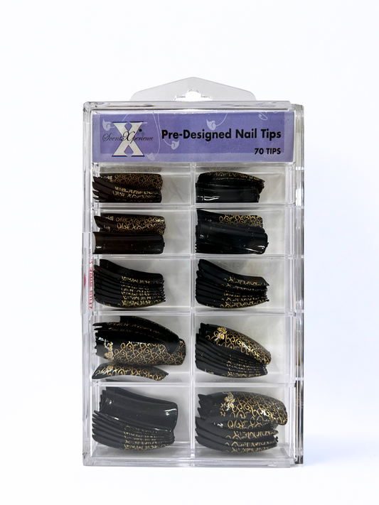 SCENT XPERIENCE Pre-Designed Nail Tips 70pc - Rose Brocade
