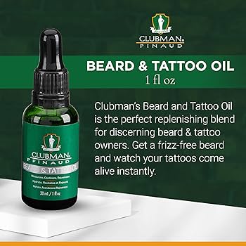 CLUBMAN Pinaud Beard and Tattoo Oil 1oz