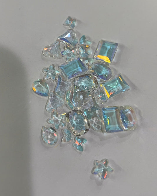 3D Crystal Shape Charms - Clear AB