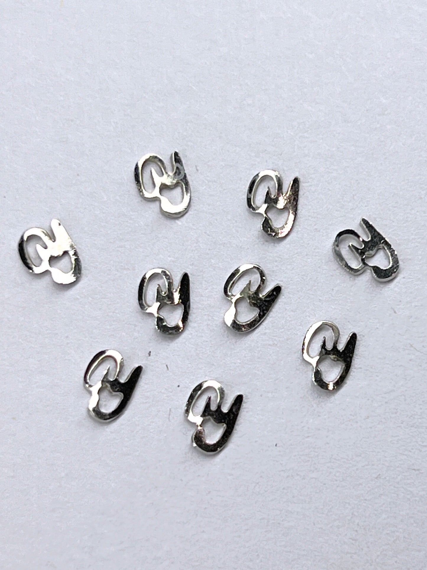 90's Silver Alphabet Charms - Letter Y
