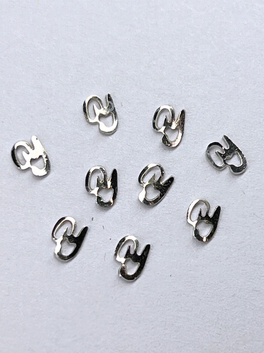 90's Silver Alphabet Charms - Letter Y